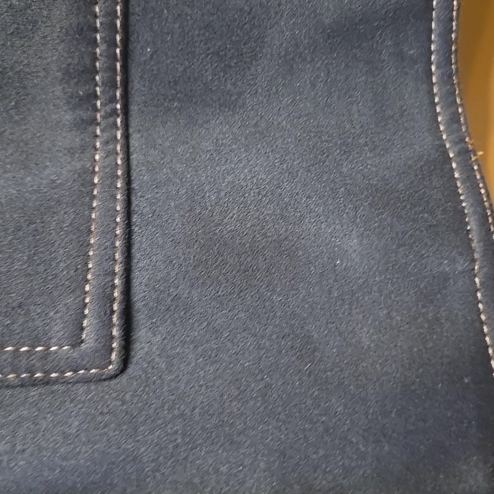 Zara FAUX SUEDE JACKET WITH CONTRAST TOPSTITCHING Size Medium - Picture 12 of 13